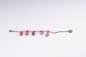 Bracelet en coton rose, CupCake