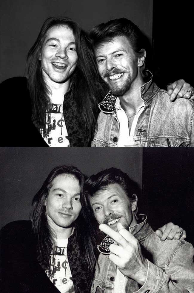 Axl Rose et David Bowie