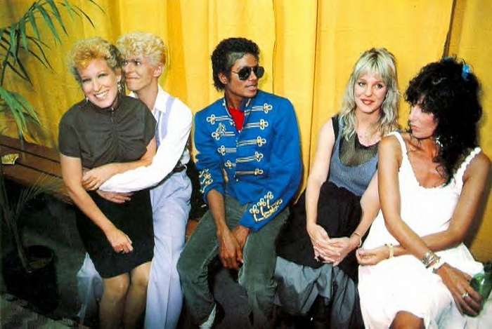 Bette Midler, David Bowie, Michael Jackson, Goerganne La pierre et Cher