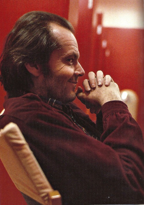 Jack Nicholson sur le tournage de Shining