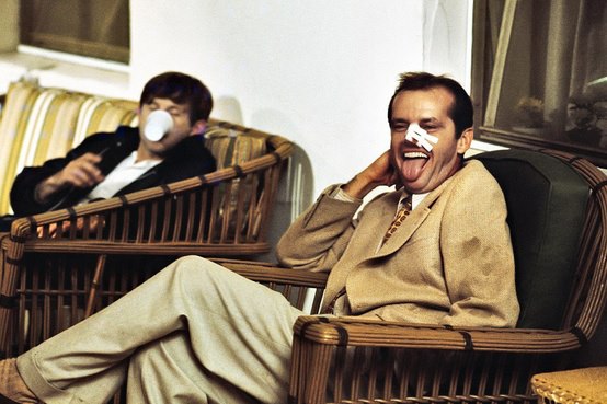 Roman Polanski et Jack Nicholson sur le tournage de Chinatown